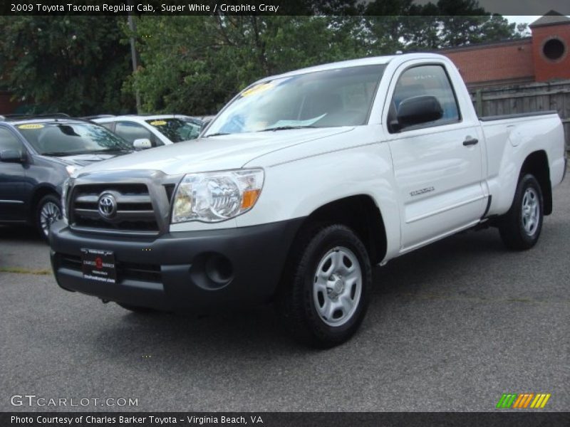 Super White / Graphite Gray 2009 Toyota Tacoma Regular Cab