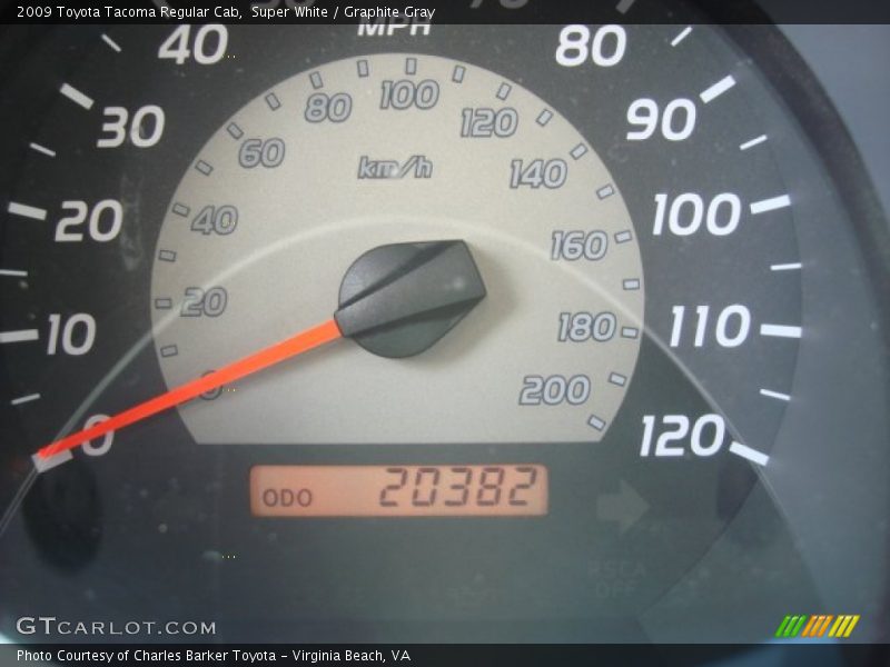 Super White / Graphite Gray 2009 Toyota Tacoma Regular Cab