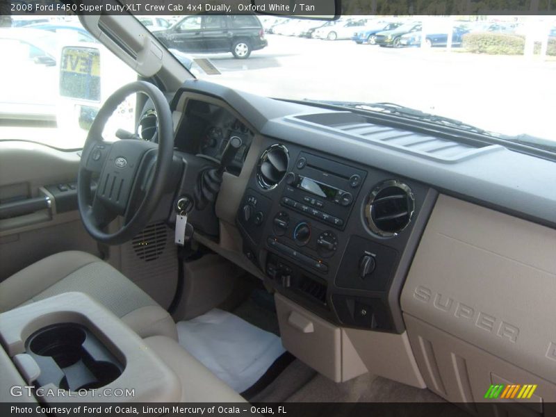 Oxford White / Tan 2008 Ford F450 Super Duty XLT Crew Cab 4x4 Dually