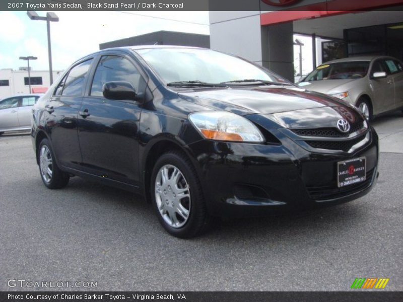 Black Sand Pearl / Dark Charcoal 2007 Toyota Yaris Sedan