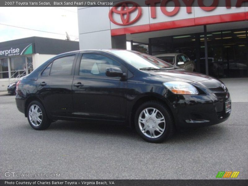 Black Sand Pearl / Dark Charcoal 2007 Toyota Yaris Sedan