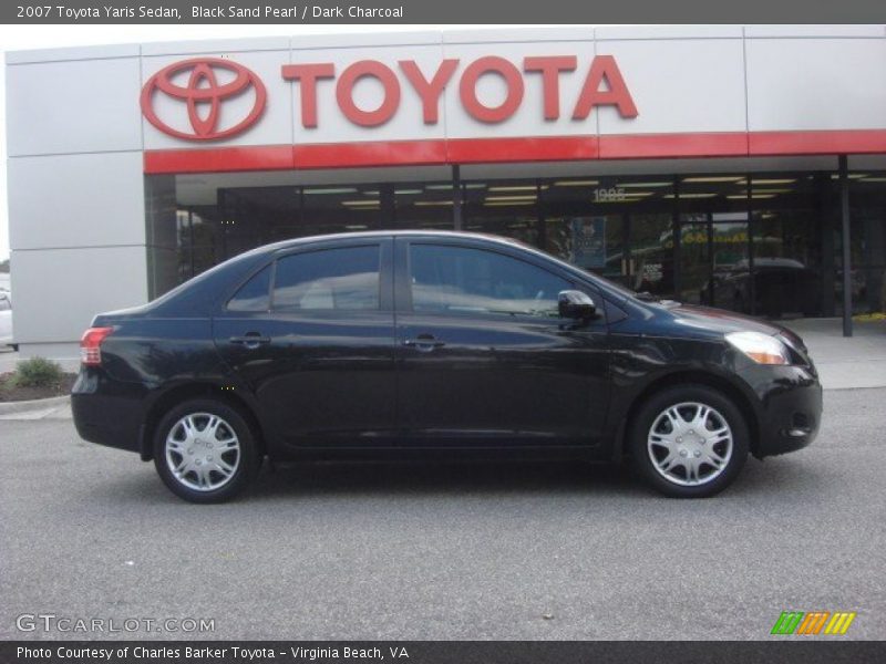 Black Sand Pearl / Dark Charcoal 2007 Toyota Yaris Sedan