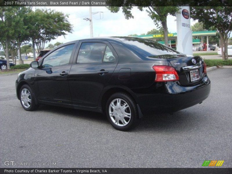 Black Sand Pearl / Dark Charcoal 2007 Toyota Yaris Sedan