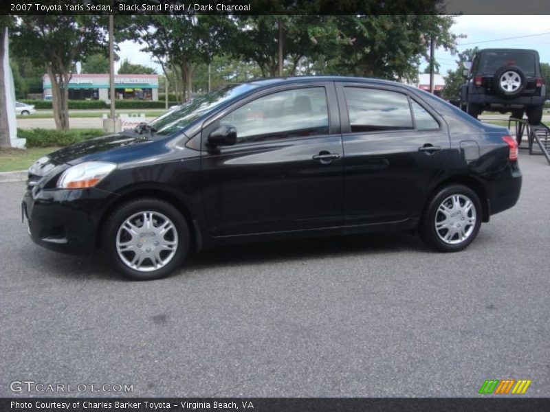 Black Sand Pearl / Dark Charcoal 2007 Toyota Yaris Sedan