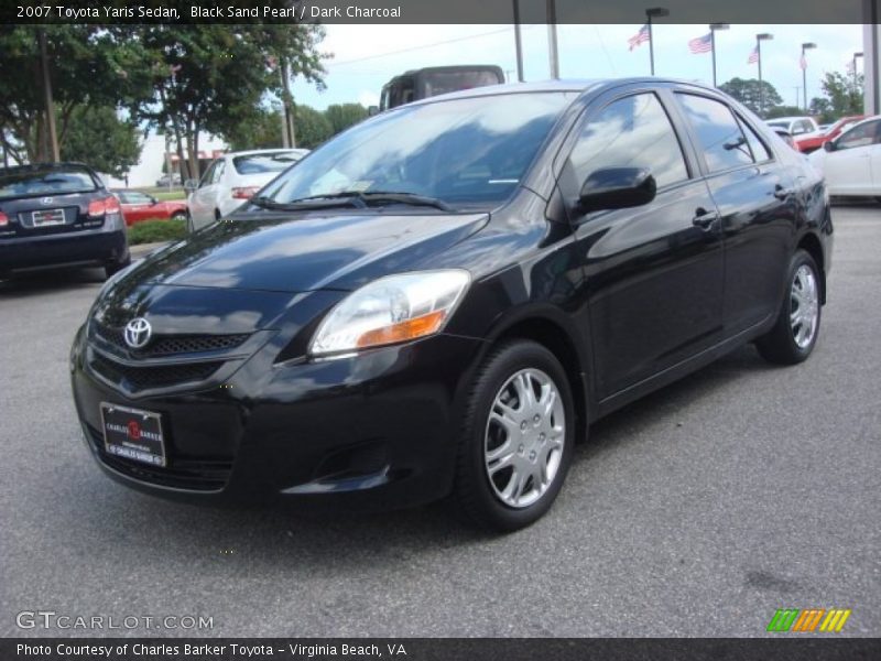 Black Sand Pearl / Dark Charcoal 2007 Toyota Yaris Sedan