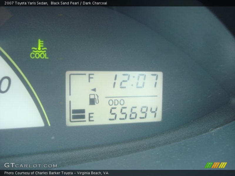 Black Sand Pearl / Dark Charcoal 2007 Toyota Yaris Sedan