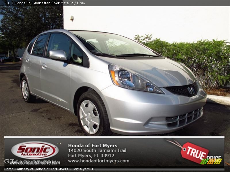 Alabaster Silver Metallic / Gray 2013 Honda Fit