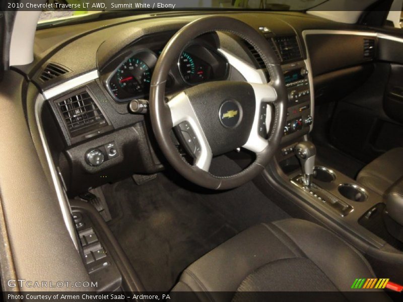 Summit White / Ebony 2010 Chevrolet Traverse LT AWD