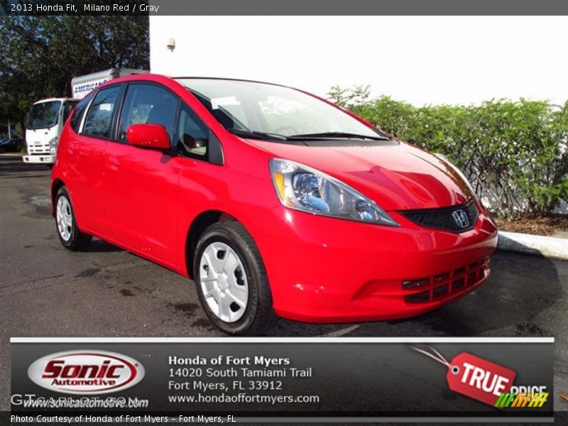 Milano Red / Gray 2013 Honda Fit