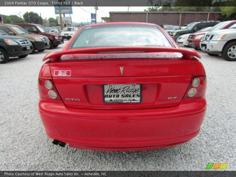 Torrid Red / Black 2004 Pontiac GTO Coupe