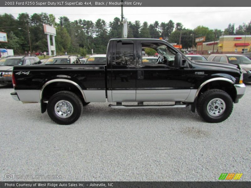 Black / Medium Flint Grey 2003 Ford F250 Super Duty XLT SuperCab 4x4