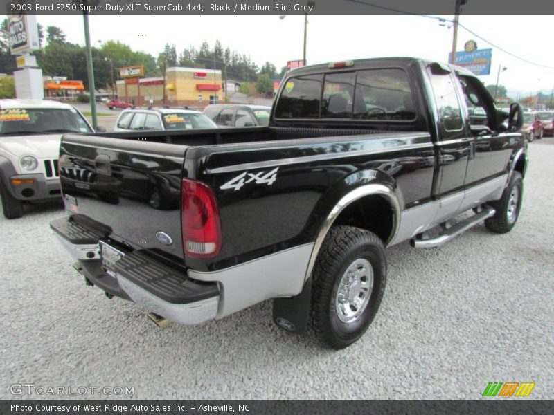 Black / Medium Flint Grey 2003 Ford F250 Super Duty XLT SuperCab 4x4