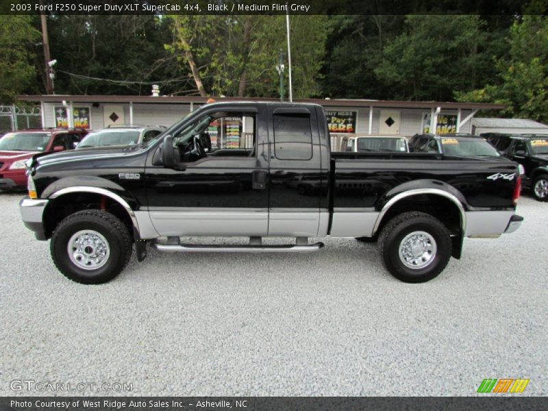 Black / Medium Flint Grey 2003 Ford F250 Super Duty XLT SuperCab 4x4