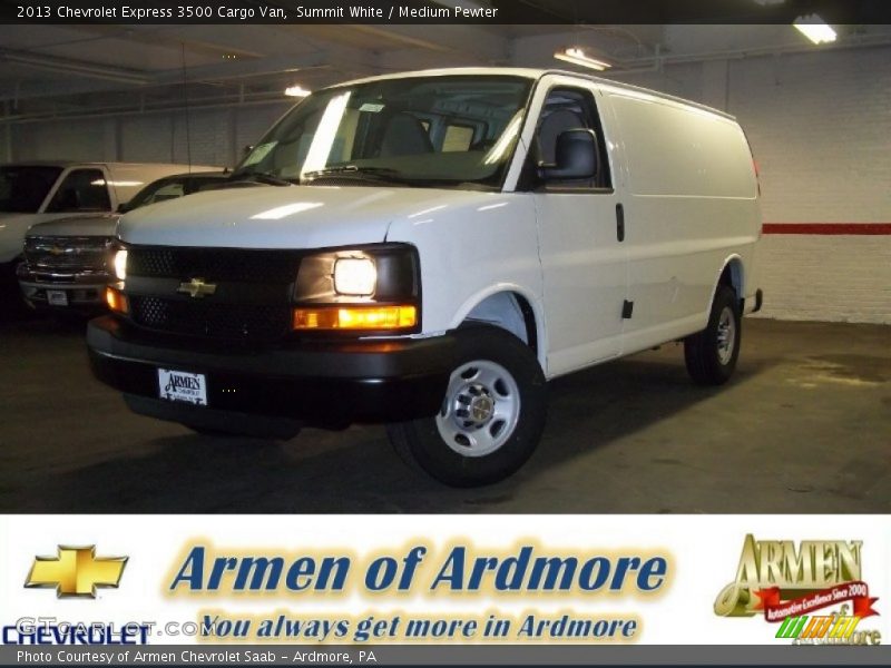Summit White / Medium Pewter 2013 Chevrolet Express 3500 Cargo Van