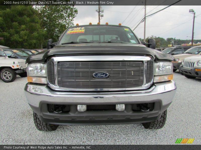 Black / Medium Flint Grey 2003 Ford F250 Super Duty XLT SuperCab 4x4