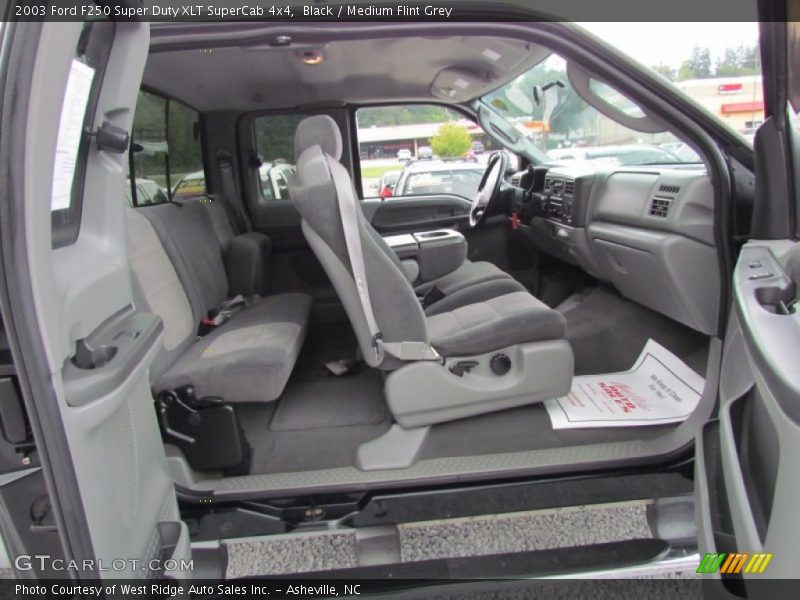 Black / Medium Flint Grey 2003 Ford F250 Super Duty XLT SuperCab 4x4