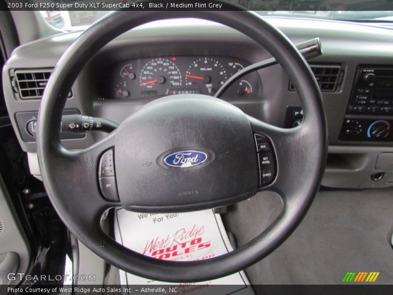Black / Medium Flint Grey 2003 Ford F250 Super Duty XLT SuperCab 4x4