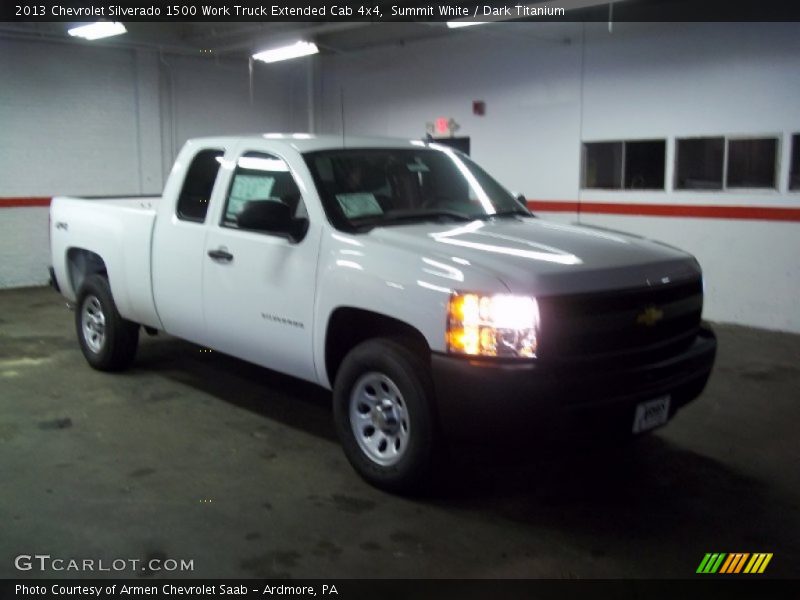 Summit White / Dark Titanium 2013 Chevrolet Silverado 1500 Work Truck Extended Cab 4x4