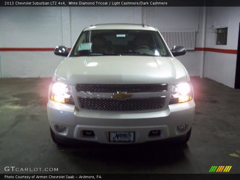 White Diamond Tricoat / Light Cashmere/Dark Cashmere 2013 Chevrolet Suburban LTZ 4x4