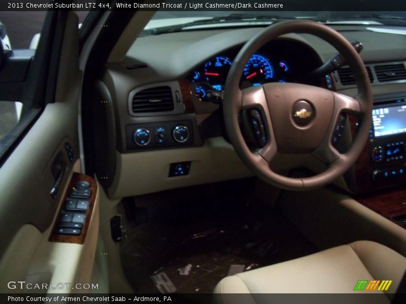 White Diamond Tricoat / Light Cashmere/Dark Cashmere 2013 Chevrolet Suburban LTZ 4x4