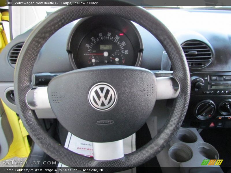 Yellow / Black 2000 Volkswagen New Beetle GL Coupe