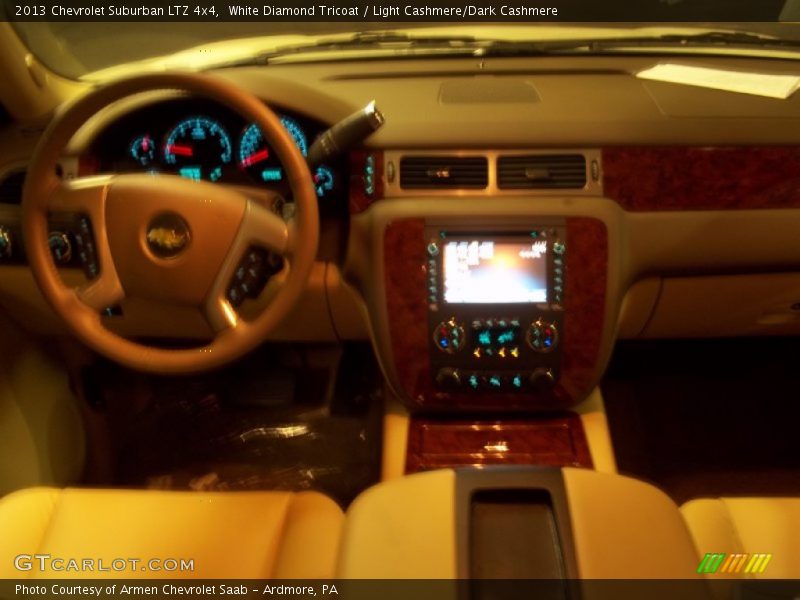 White Diamond Tricoat / Light Cashmere/Dark Cashmere 2013 Chevrolet Suburban LTZ 4x4