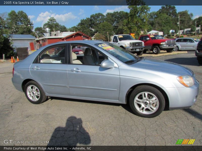 Ice Blue / Gray 2005 Kia Spectra LX Sedan