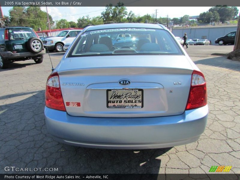 Ice Blue / Gray 2005 Kia Spectra LX Sedan