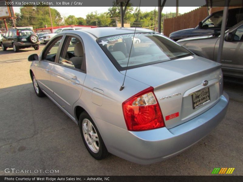 Ice Blue / Gray 2005 Kia Spectra LX Sedan