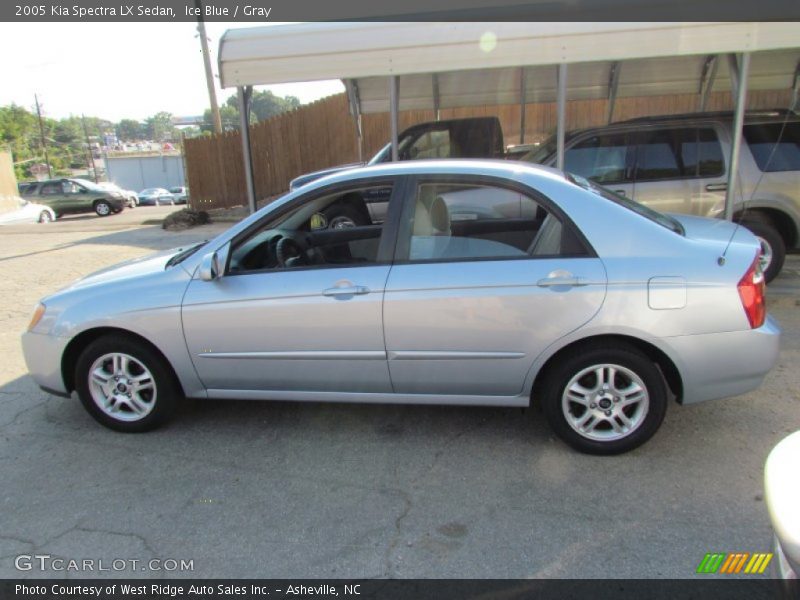 Ice Blue / Gray 2005 Kia Spectra LX Sedan