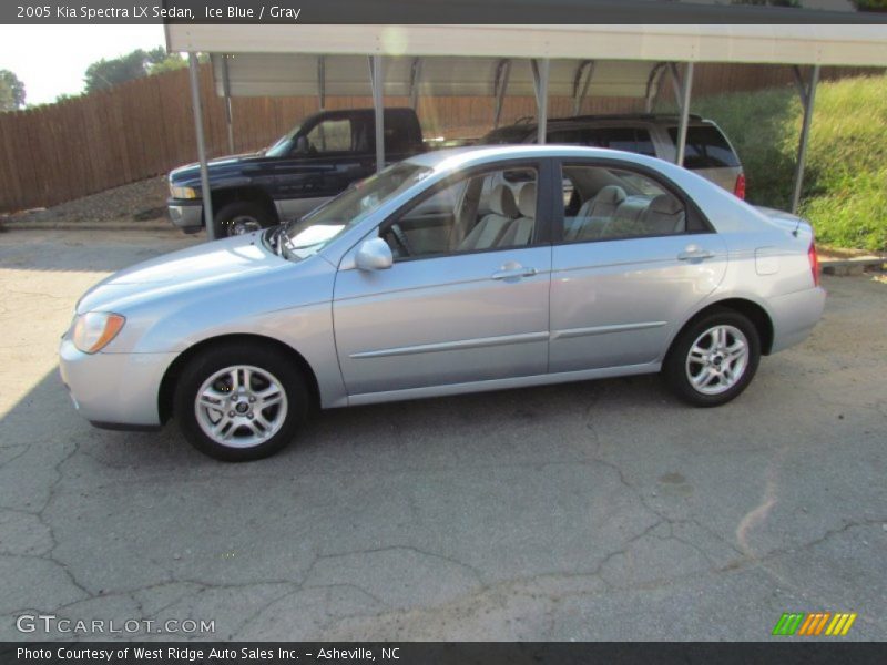 Ice Blue / Gray 2005 Kia Spectra LX Sedan