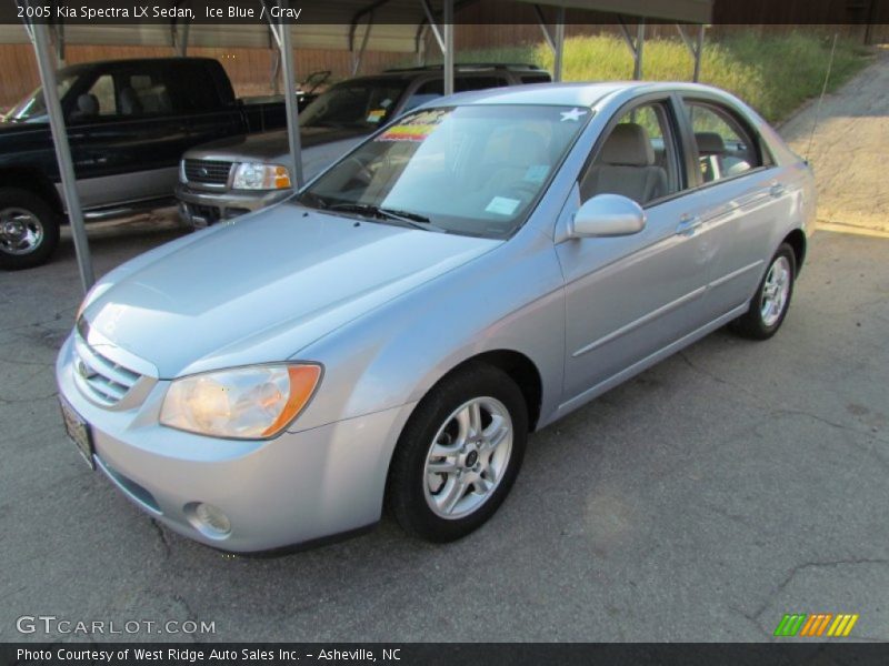 Ice Blue / Gray 2005 Kia Spectra LX Sedan