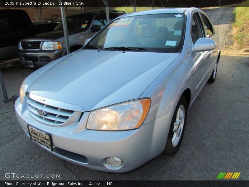 Ice Blue / Gray 2005 Kia Spectra LX Sedan