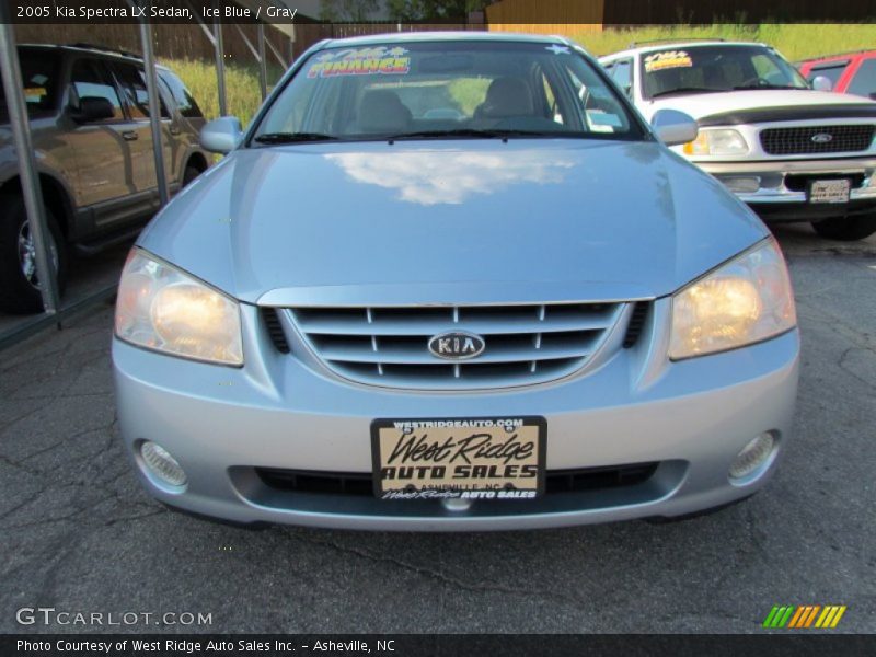 Ice Blue / Gray 2005 Kia Spectra LX Sedan