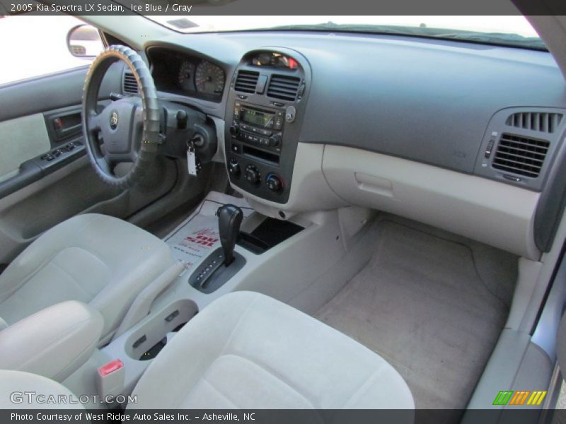 Ice Blue / Gray 2005 Kia Spectra LX Sedan