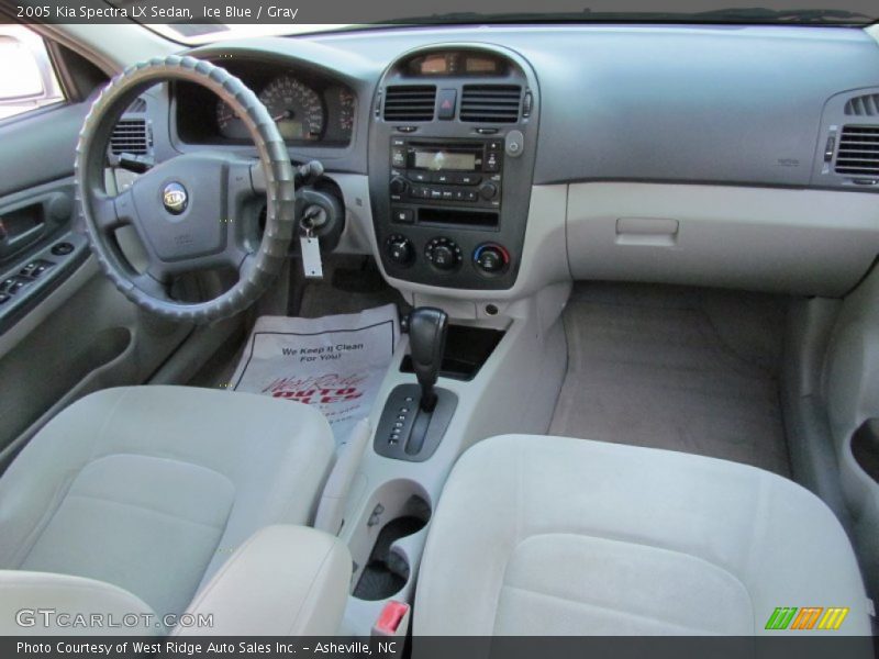 Ice Blue / Gray 2005 Kia Spectra LX Sedan