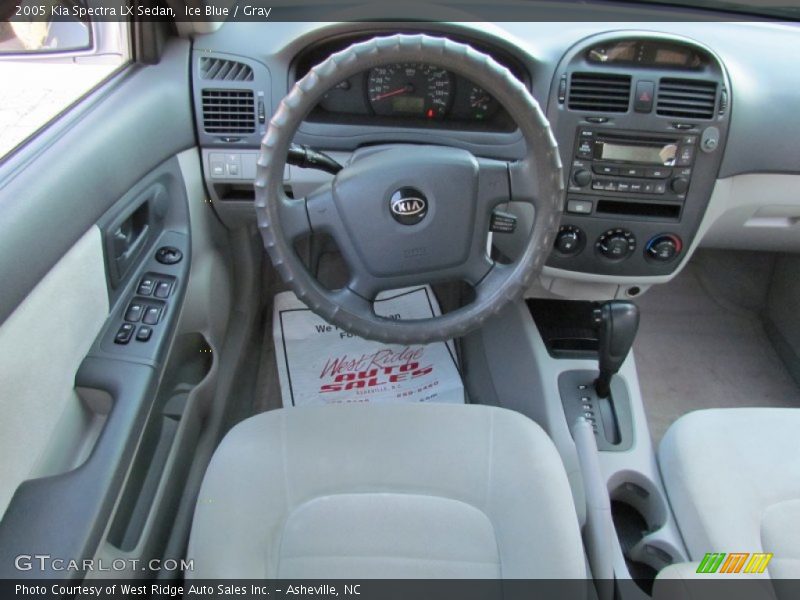 Ice Blue / Gray 2005 Kia Spectra LX Sedan