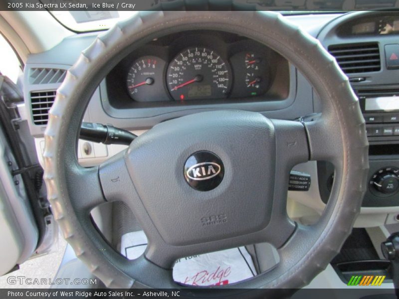 Ice Blue / Gray 2005 Kia Spectra LX Sedan