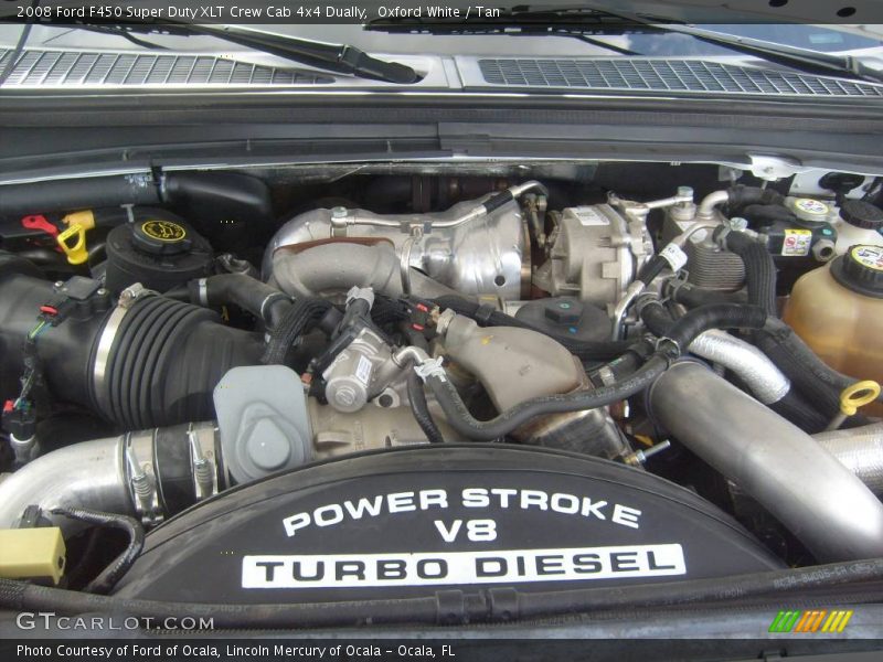 Oxford White / Tan 2008 Ford F450 Super Duty XLT Crew Cab 4x4 Dually