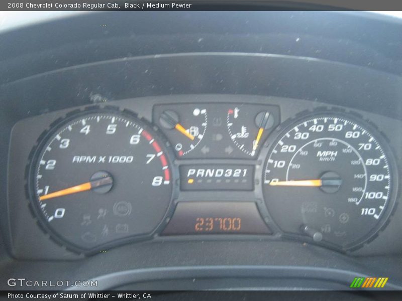 Black / Medium Pewter 2008 Chevrolet Colorado Regular Cab