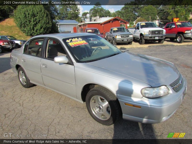 Galaxy Silver Metallic / Gray 2003 Chevrolet Malibu LS Sedan