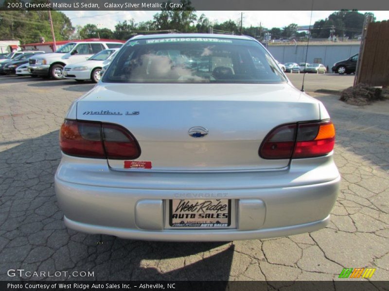 Galaxy Silver Metallic / Gray 2003 Chevrolet Malibu LS Sedan