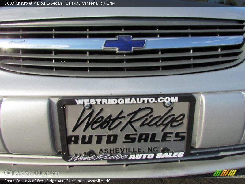 Galaxy Silver Metallic / Gray 2003 Chevrolet Malibu LS Sedan