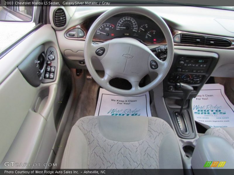 Galaxy Silver Metallic / Gray 2003 Chevrolet Malibu LS Sedan