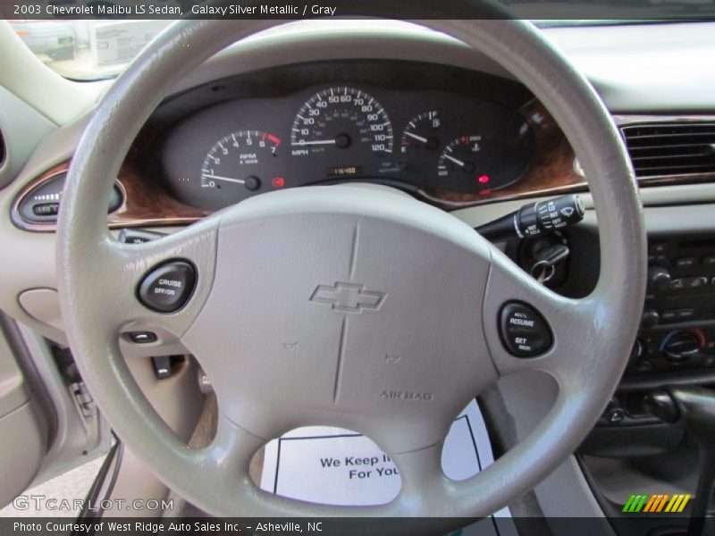 Galaxy Silver Metallic / Gray 2003 Chevrolet Malibu LS Sedan