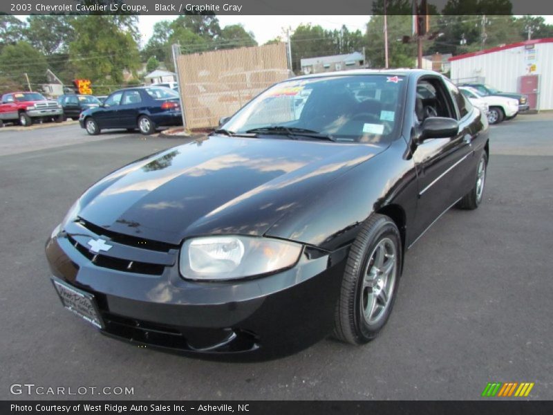 Black / Graphite Gray 2003 Chevrolet Cavalier LS Coupe