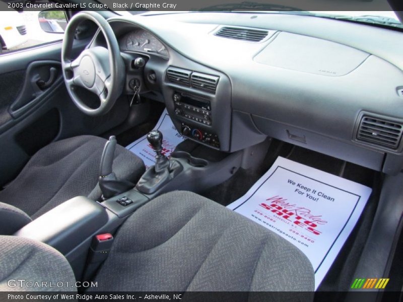 Black / Graphite Gray 2003 Chevrolet Cavalier LS Coupe