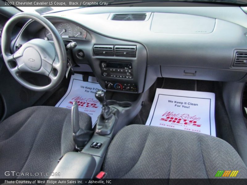 Black / Graphite Gray 2003 Chevrolet Cavalier LS Coupe