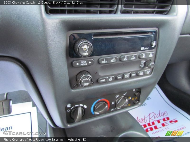 Black / Graphite Gray 2003 Chevrolet Cavalier LS Coupe