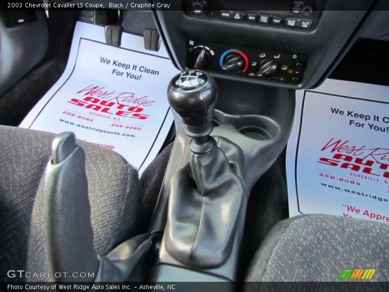 Black / Graphite Gray 2003 Chevrolet Cavalier LS Coupe